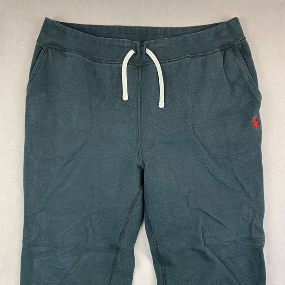 Ralph Lauren Polo Mens Sweatpants 2XL Black Fleece Joggers Drawstring Tapered - Picture 2 of 13